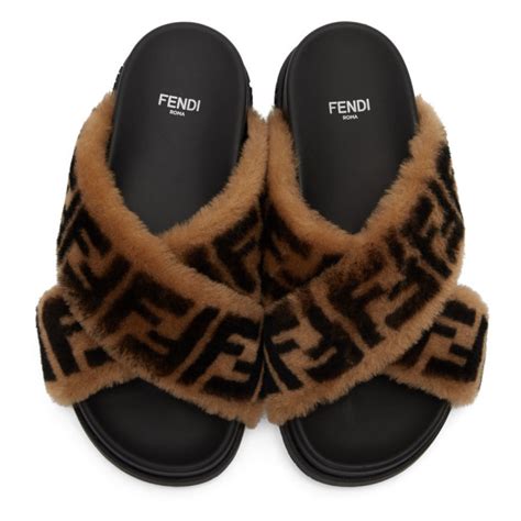 fendi fur slides for women|fendi slides on sale.